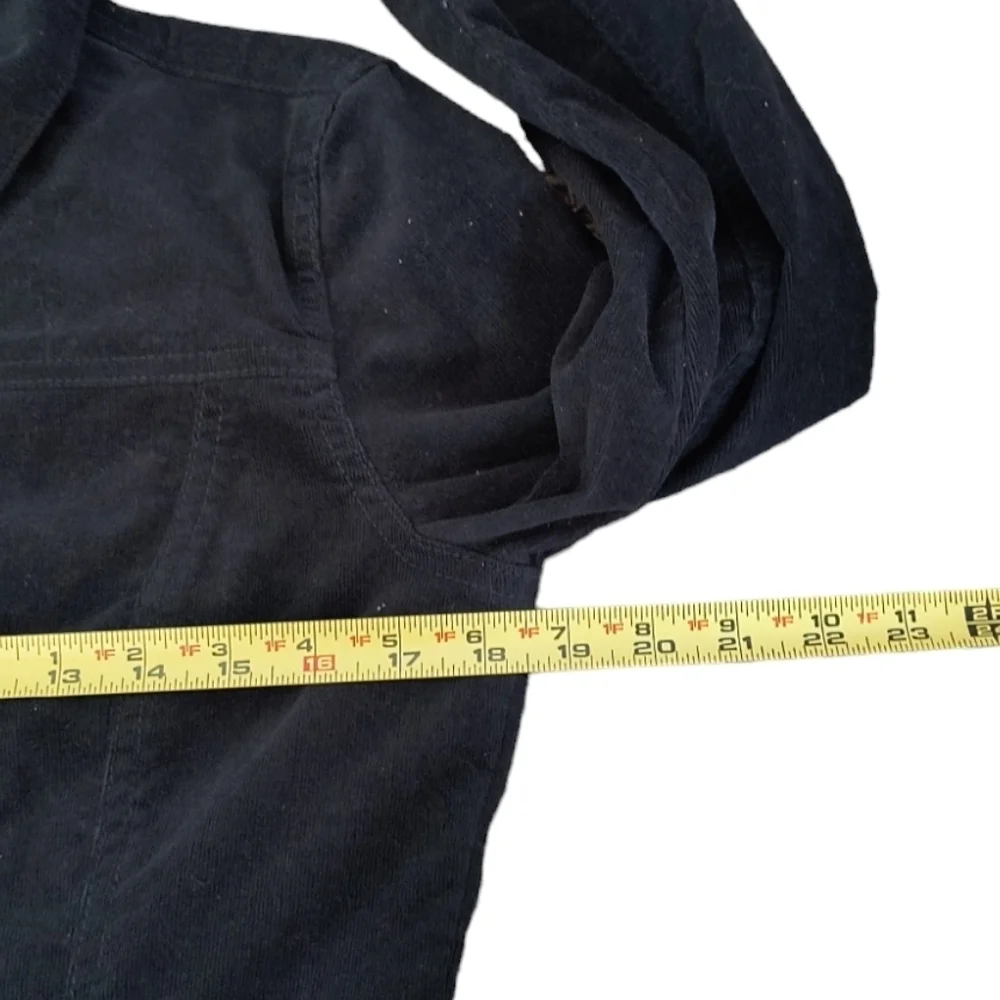 Chico's Black Corduroy Blazer/Jacket Size 0 (US Size S)